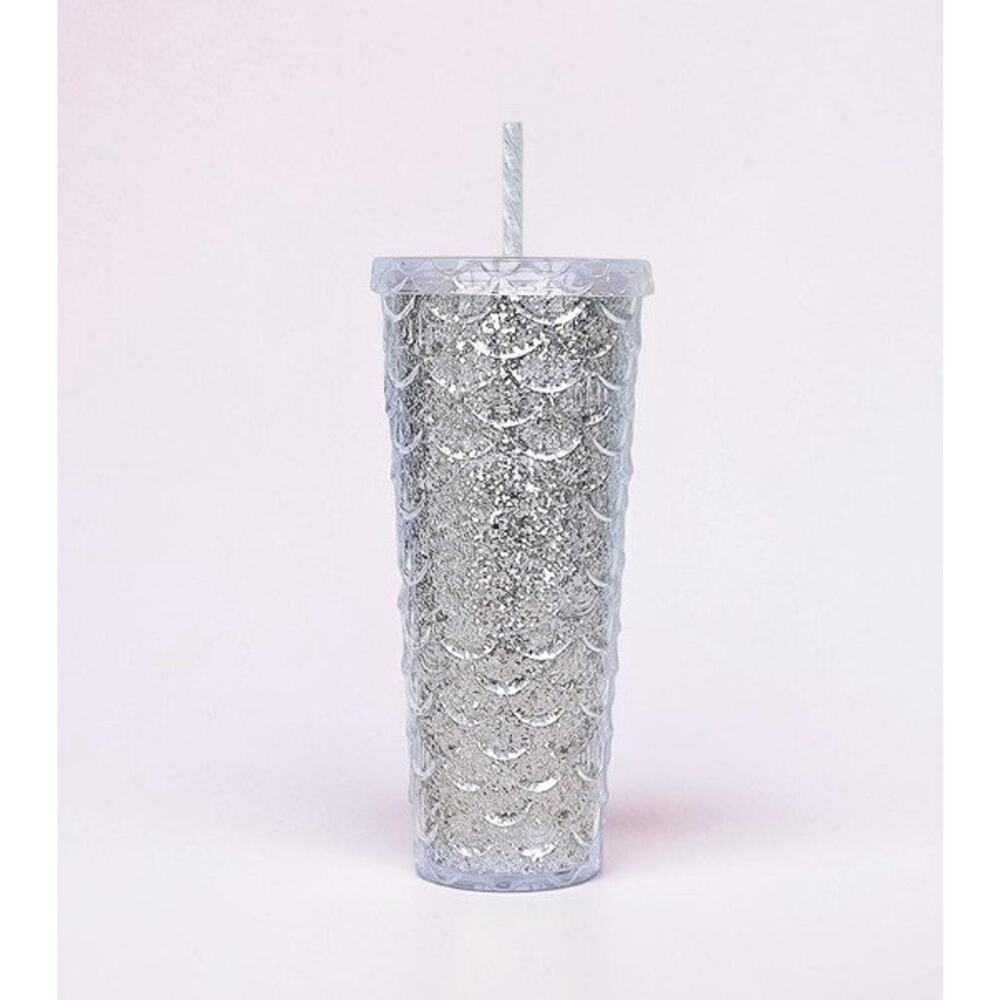 27 Fl Oz DG Mermaid Tumbler Silver Glitter